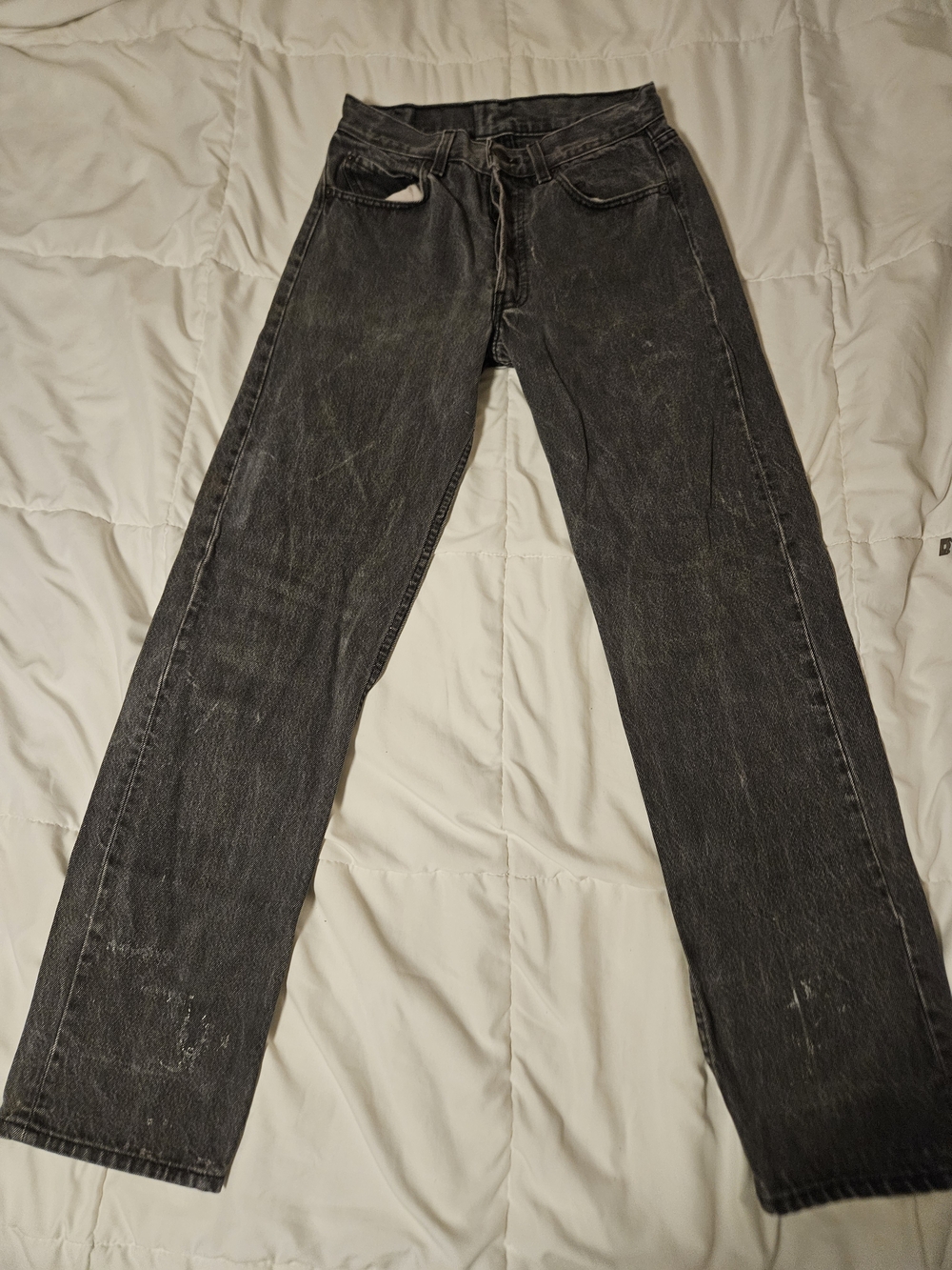 Levi's 501 Men's Charcoal Straight Jeans In Black